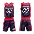 Uniforme de baloncesto personalizado de Sunset Coast con tu logotipo-nombre y número impresos