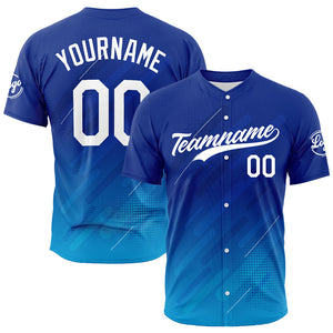 Camiseta de béisbol azul marino con dise?o personalizado estampado completo