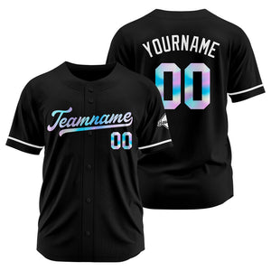 Camisetas de béisbol negras personalizadas con diseño bordado y estilo hip hop