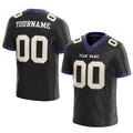 custom authentic football jersey black white-old gold  mesh