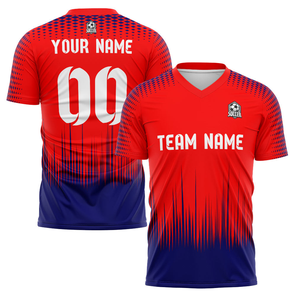 custom soccer uniform jersey kids adults personalized set jersey shirt red