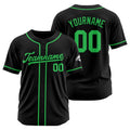 Camiseta de béisbol personalizada con diseño bordado & estilo hip hop & color negro y verde