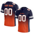 custom authentic gradient fashion football jersey navy-orange-white