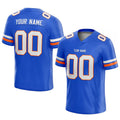 customized  authentic football jersey blue-white-orange mesh