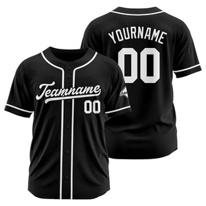 Camiseta de béisbol personalizada de malla negra y blanca