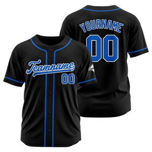 Camiseta de béisbol personalizada con diseño bordado & estilo hip hop & color negro y azul marino