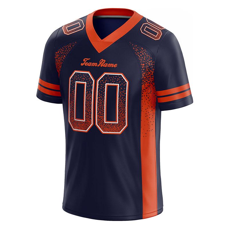 team custom authentic drift fashion football jersey gray-black mesh