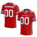 custom authentic football jersey red white-royal mesh