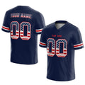 team customized authentic usa flag football jersey navy-red-white mesh