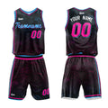 Uniforme de baloncesto negro personalizado con tu logotipo-nombre y número impresos