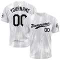 Camiseta de béisbol blanca con dise?o personalizado estampado completo