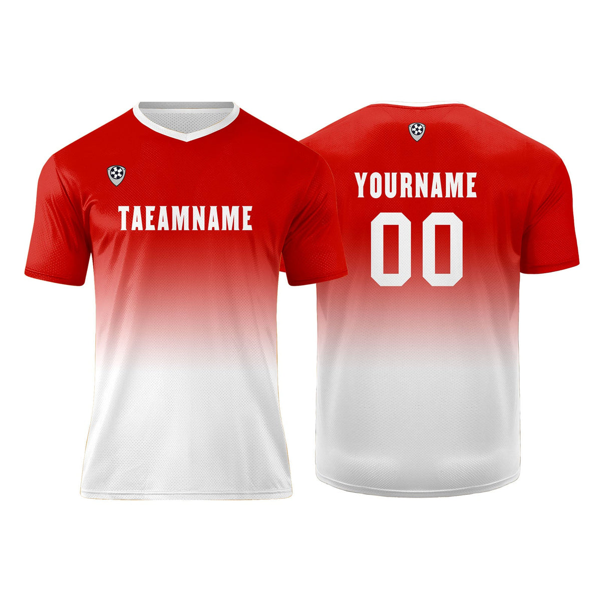 Conjunto personalizado de camiseta & uniforme rojo y blanco para niños y adultos