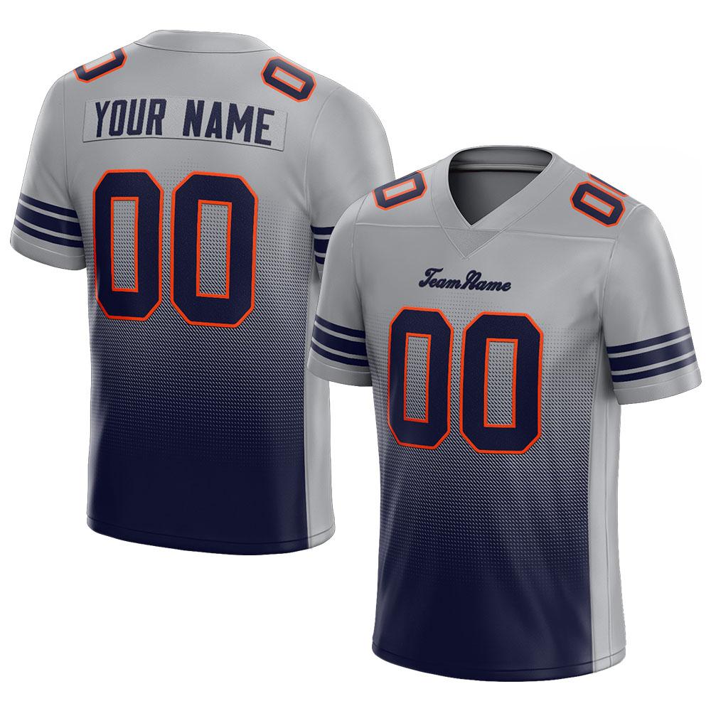 custom authentic gradient fashion football jersey orange-brown-white