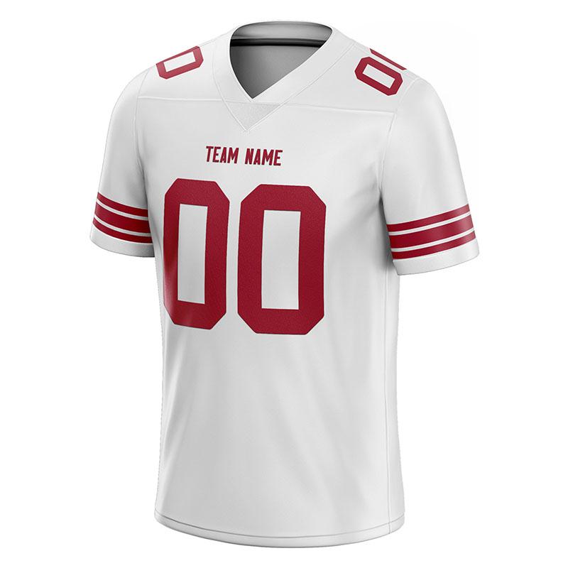 custom authentic football jersey white-red mesh