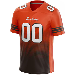 custom authentic gradient fashion football jersey gray-navy-orange