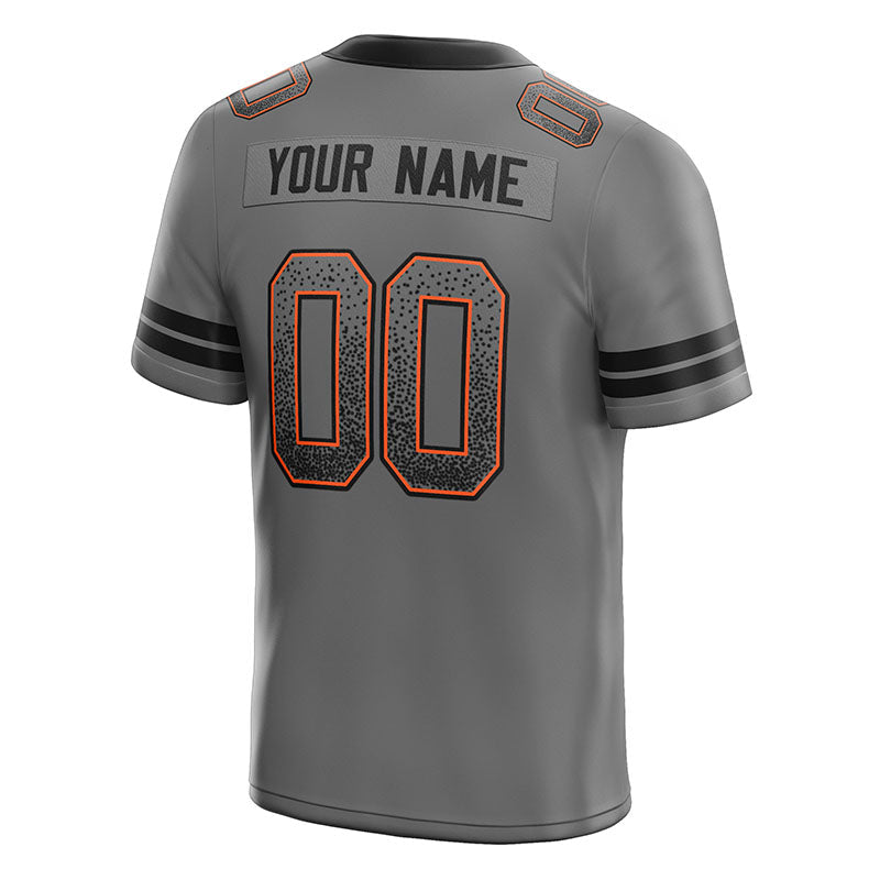 team custom authentic drift fashion football jersey navy-orange mesh