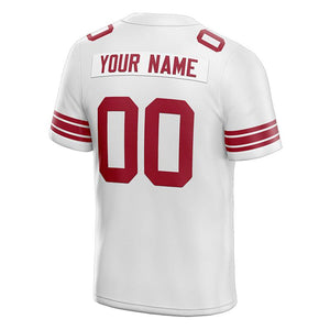 custom authentic football jersey white-red mesh