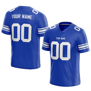 customized  authentic football jersey royal-white mesh