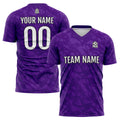 Conjunto personalizado de camiseta de fútbol morada para niños y adultos