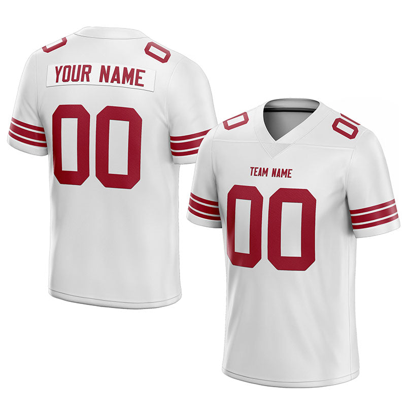 custom authentic football jersey white-powder blue-navy mesh