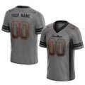 team custom authentic drift fashion football jersey gray-black mesh
