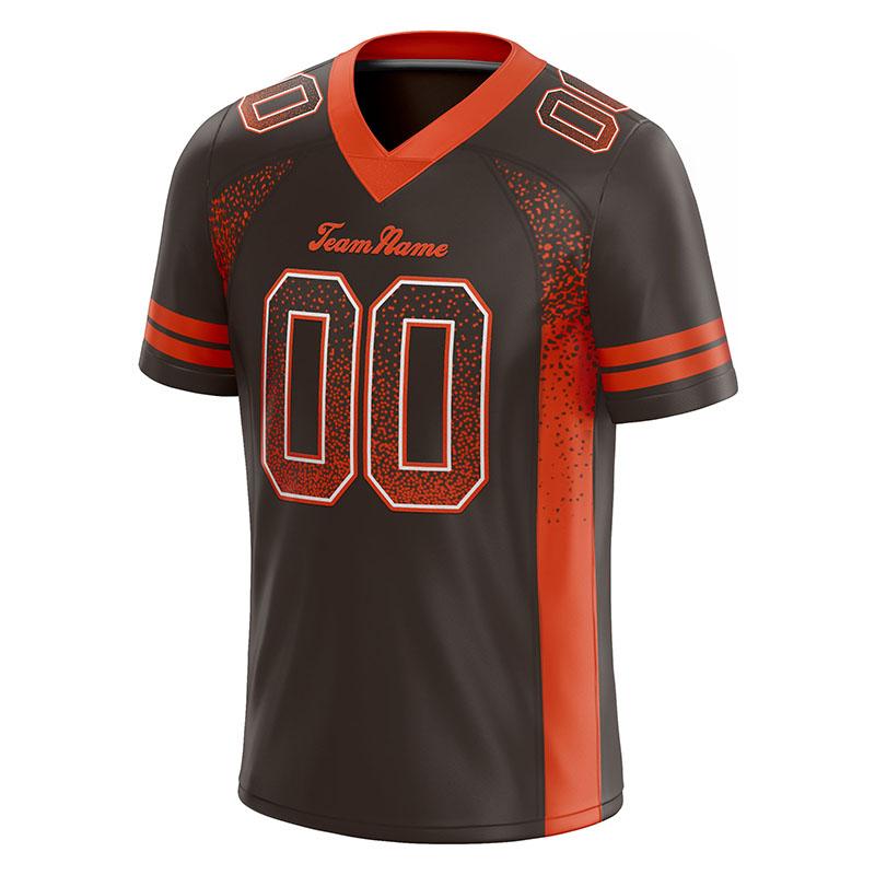 team custom authentic drift fashion football jersey gray-brown mesh