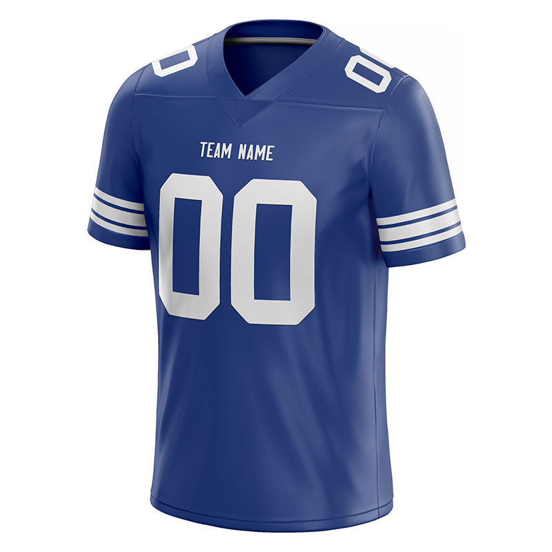 custom authentic football jersey royal-white mesh
