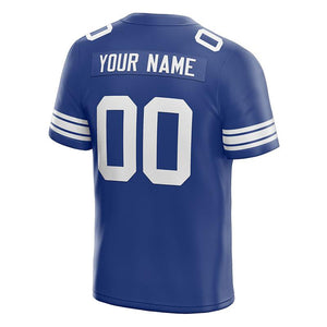 custom authentic football jersey gray-navy mesh