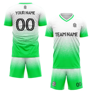 custom soccer uniform jersey kids adults personalized set jersey shirt green