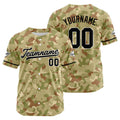 Dise?o personalizado de camiseta de béisbol con estampado de camuflaje