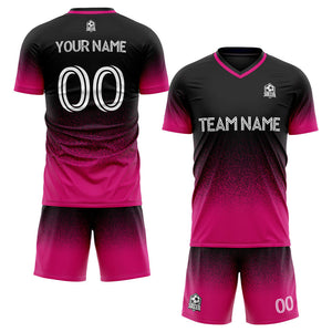 custom soccer uniform jersey kids adults personalized set jersey shirt rose red