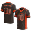 team custom authentic drift fashion football jersey brown-orange mesh