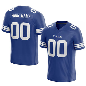 custom authentic football jersey royal-white mesh