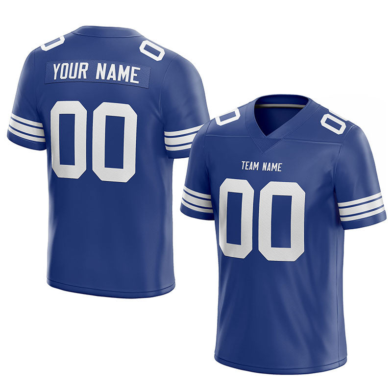 custom authentic football jersey royal-white mesh