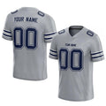 custom authentic football jersey gray-navy mesh