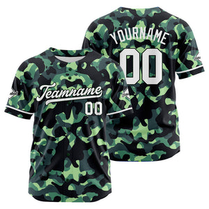 Dise?o personalizado de camiseta de béisbol con estampado de camuflaje