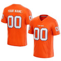 customized  authentic football jersey orange-white mesh