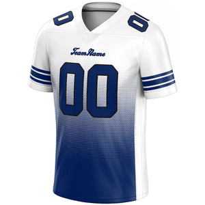 custom authentic gradient fashion football jersey white-royal-black