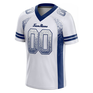 team custom authentic drift fashion football jersey white-royal mesh