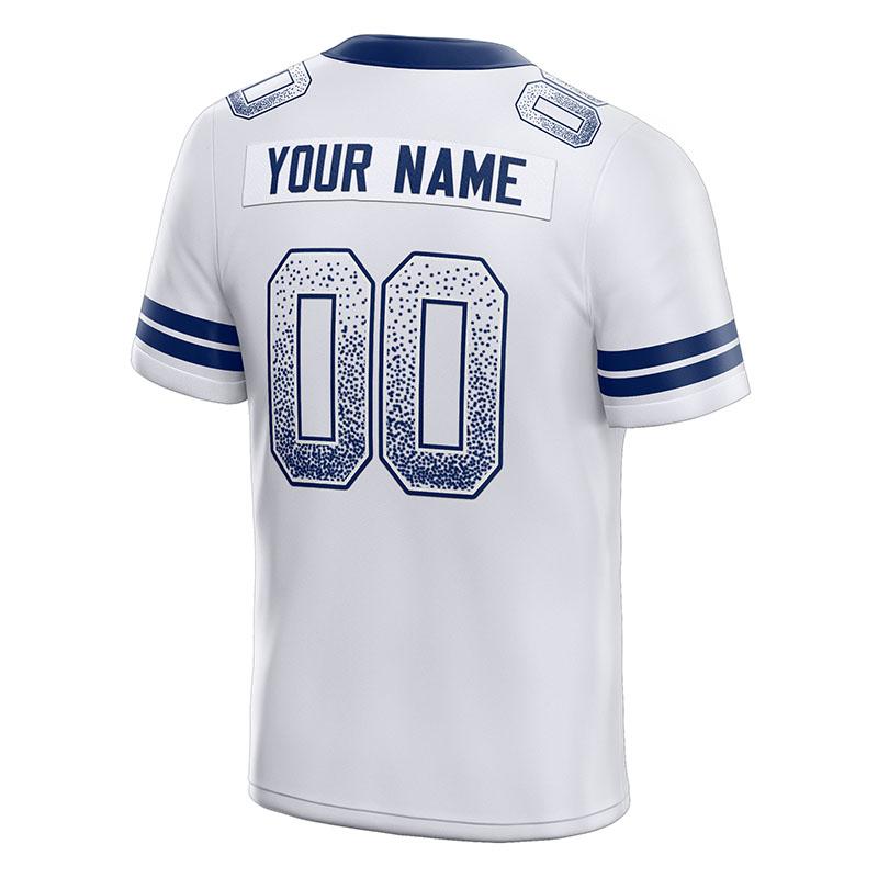 team custom authentic drift fashion football jersey gray-navy mesh