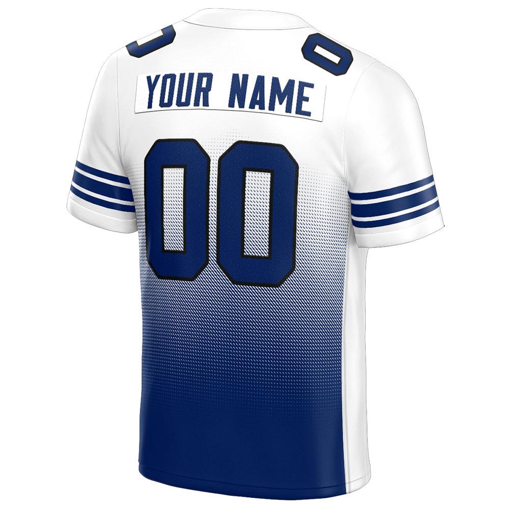 custom authentic gradient fashion football jersey navy-gray-white