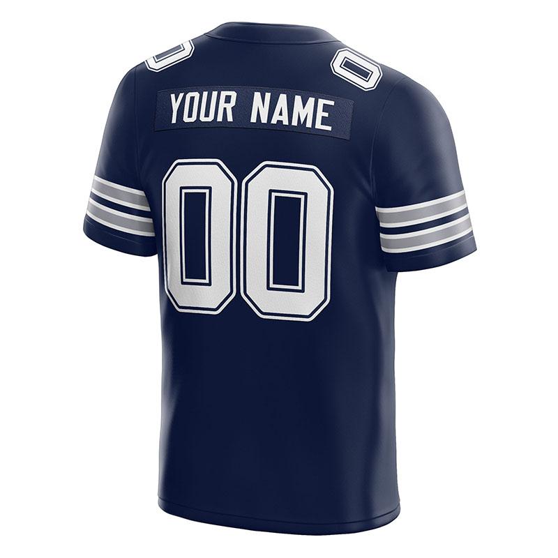 custom authentic football jersey white-navy mesh