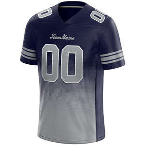 custom authentic gradient fashion football jersey navy-gray-white