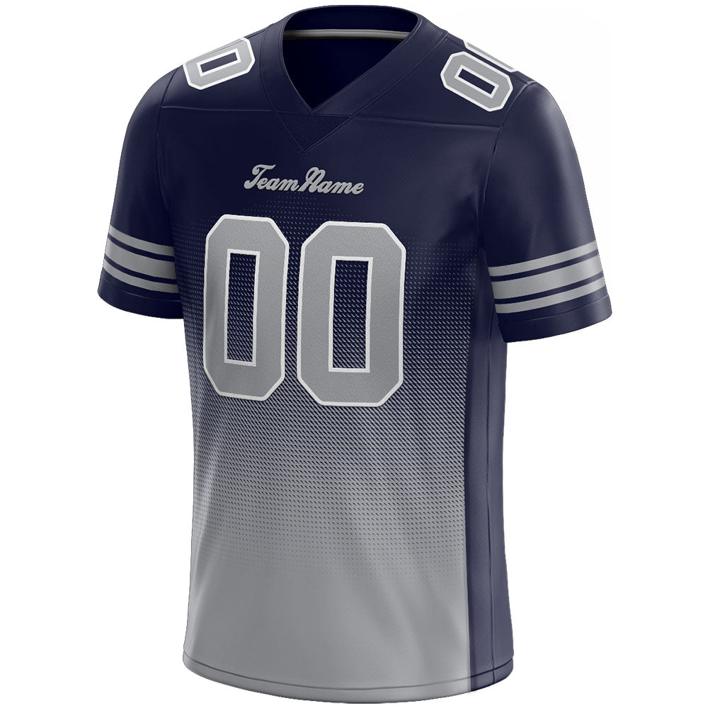 custom authentic gradient fashion football jersey white-royal-black