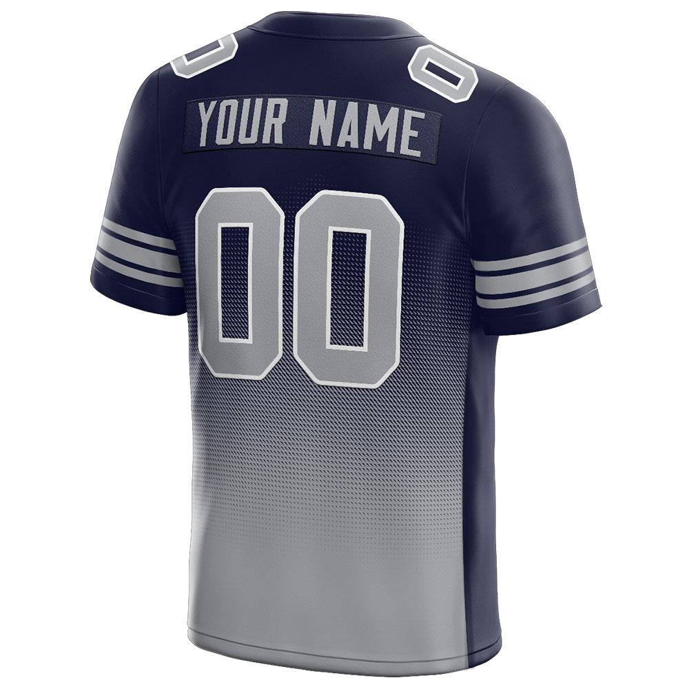 custom authentic gradient fashion football jersey navy-gray-white