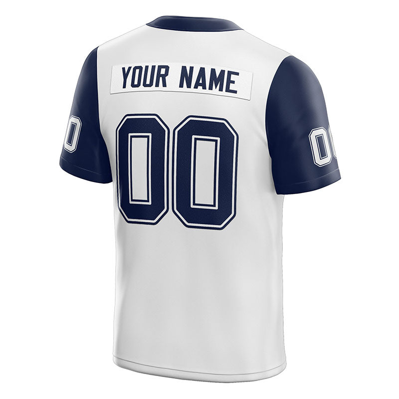 custom authentic football jersey navy-white-gray mesh