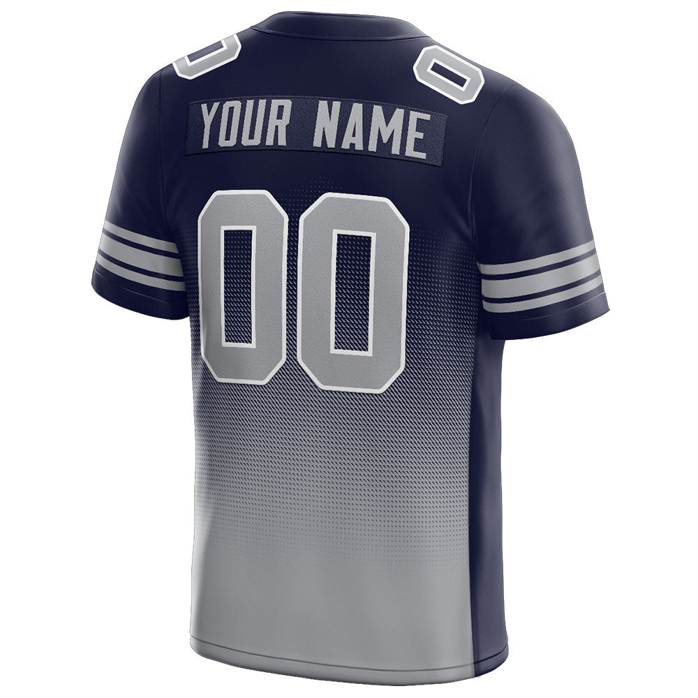 custom authentic gradient fashion football jersey white-royal-black