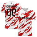 custom soccer uniform jersey kids adults personalized set jersey shirt red