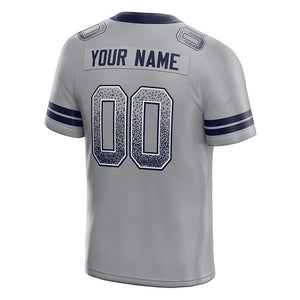 team custom authentic drift fashion football jersey gray-navy mesh