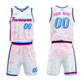 Uniforme de baloncesto blanco personalizado con tu logotipo-nombre y número impresos